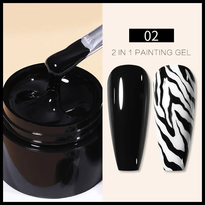 Super Bright Metallic Painting Gel Polish 5ML Gold Silver Mirror Gel Nail Polish Flower Drawing Lines French Nails